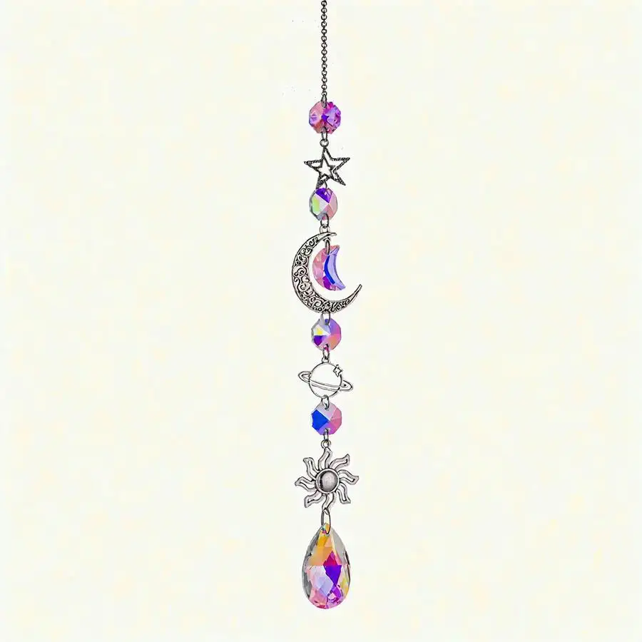 1/5/10/20/50/100pcs SunCatchers, Colorful Crystals Suncatchers for Window with Chain Prism Pendant Crystal Balls Rainbow Maker f