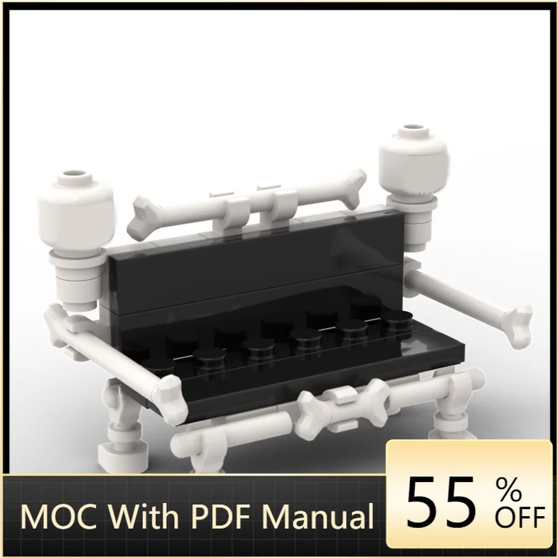 

30 деталей MOC, креативная мебель, модульная костяная скамейка, модель архитектуры, строительные блоки, детская сборка, кирпичные игрушки, подарок на фестиваль