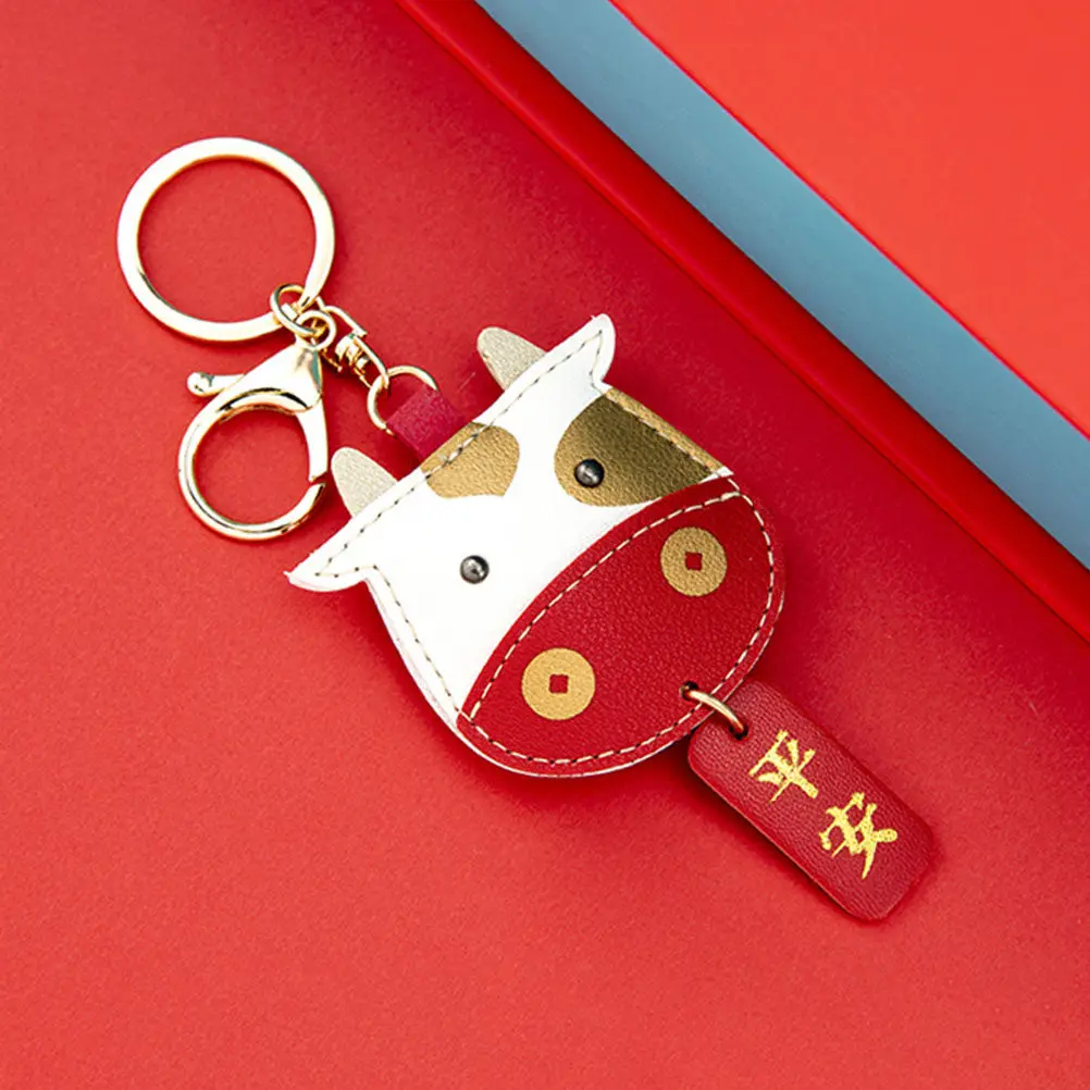 1Pcs Delicate Feeling PU Key Chain with Electroplated Alloy Clasp Metal Spring Ring Repeated Hand-Grinding Edge Key Ring