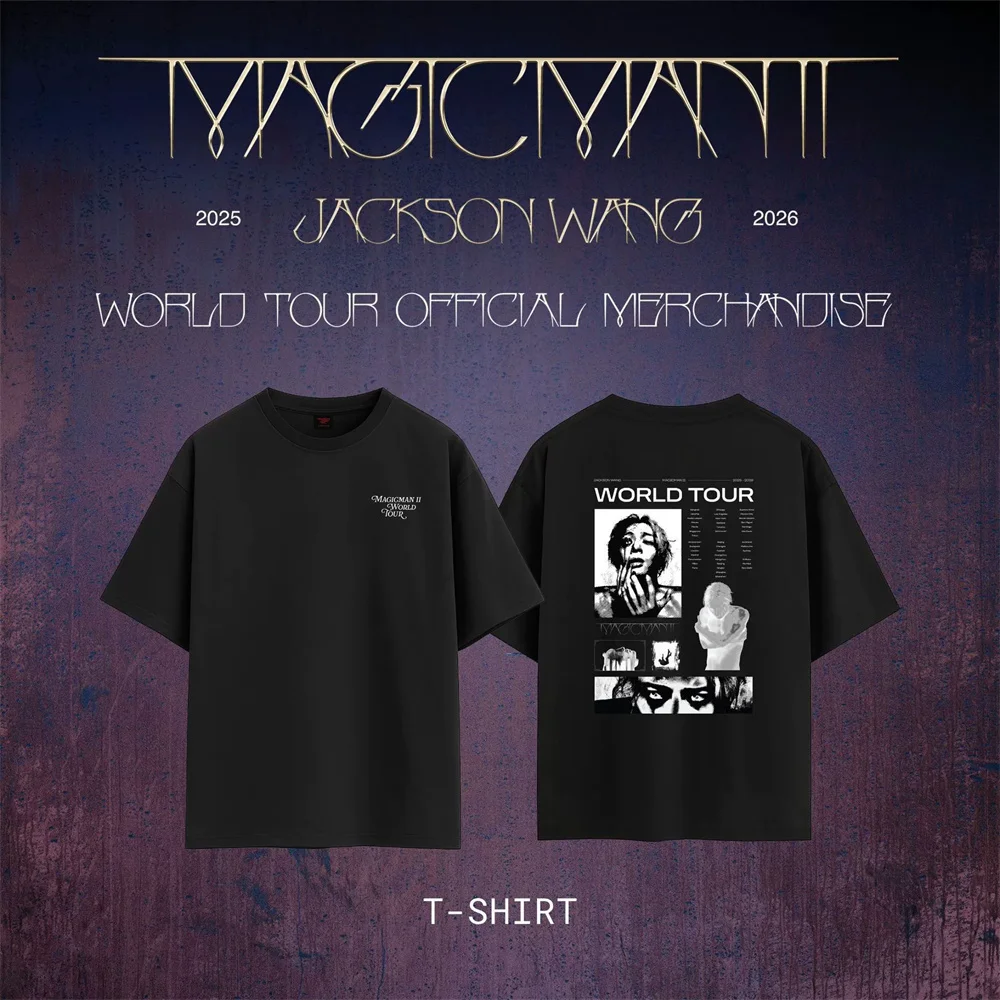 Jackson Wang 2026 World Tour Merch T-Shirt O-Neck Short Sleeved