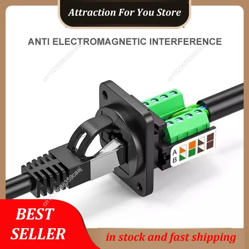 Câble réseau RJ45 CAT5E Scoket, Module d'installation de panneau Rj45, extension de câble réseau, connecteur de panneau Cat 5, offre spéciale