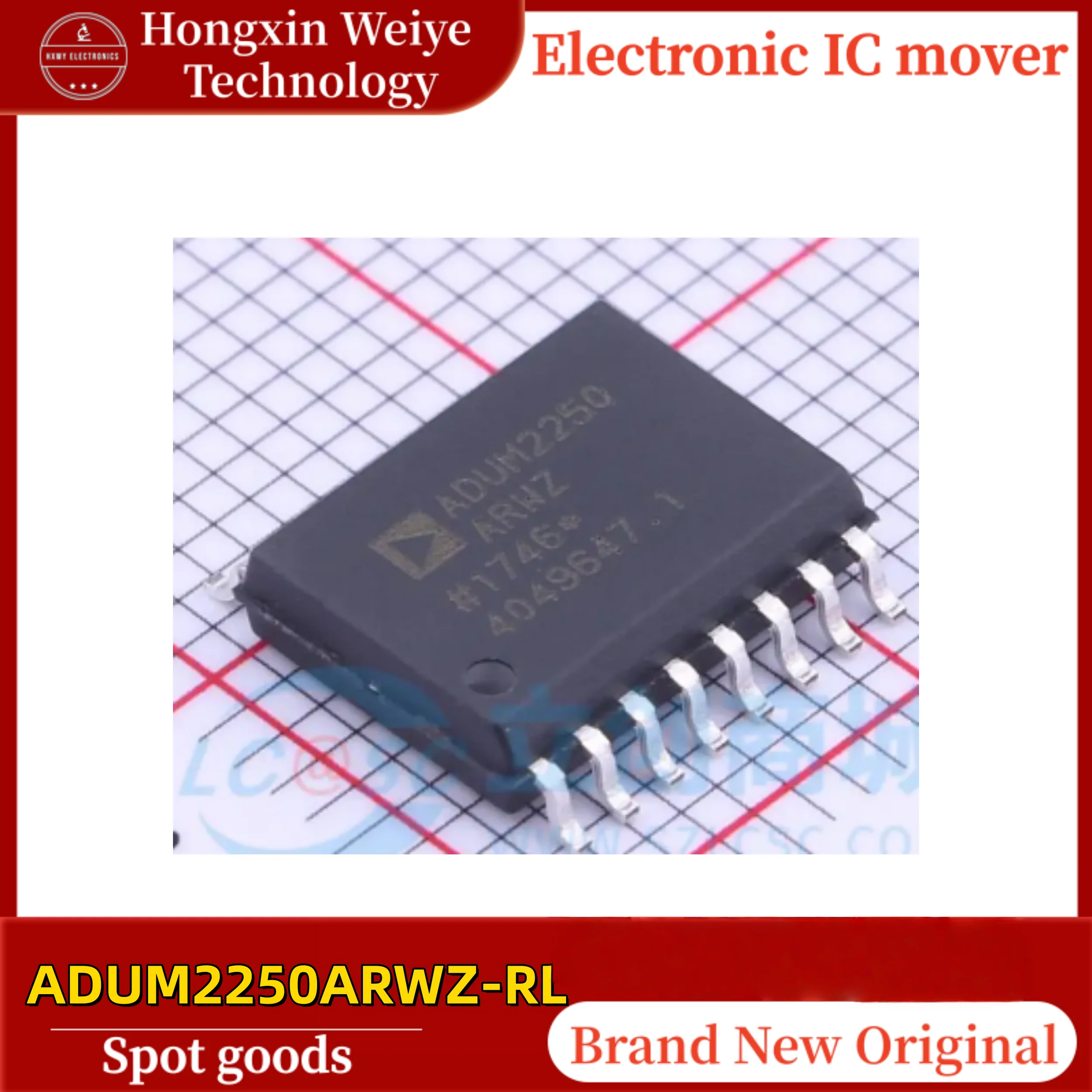 2/10 PCS ADUM2250ARWZ-RL ADUM2250 SOIC-16 Dual-Channel Isolated I2C IC Brand New In Stock