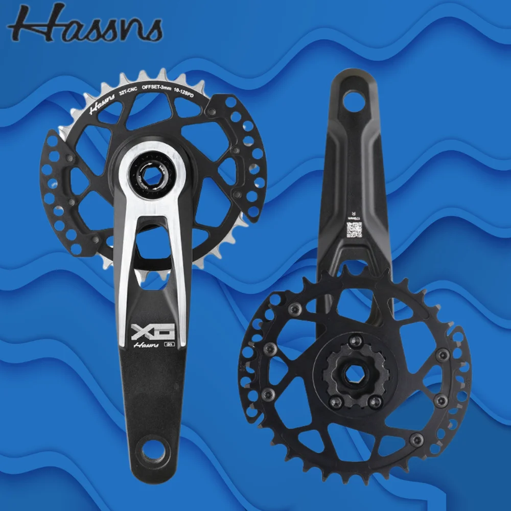 HASSNS MTB Chain Ring Monoplates Mountain Bike Chainring DUB BB 32 34 Teeth 0 3 Degree Aluminum Alloy acesssories cycling