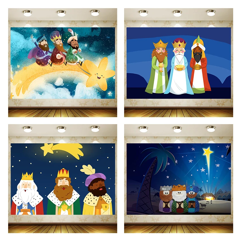 The Revelation Of The Lord Guides Our Star Nativity Scene And The Three Wise Men Religion Tapestry For Indie Room Decor