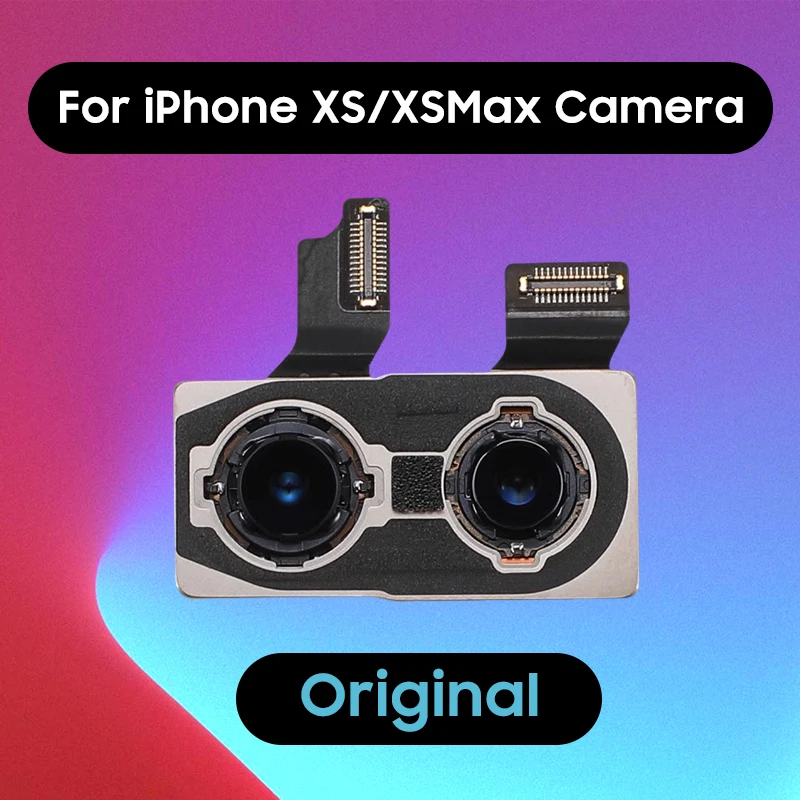 Original back Camera For iPhone XS MAX Plustraseira Rear Main Big Lens Flex Cable XS Camera