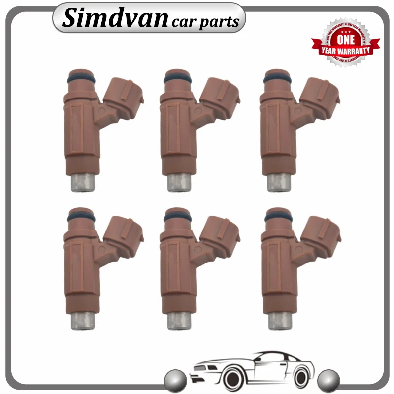 

6PCS Fuel Injector Nozzle 4 Holes With O-rings 15710-96J00 1571096J00 For Suzuki Outboard Engine DF150 200 225 250 300HP