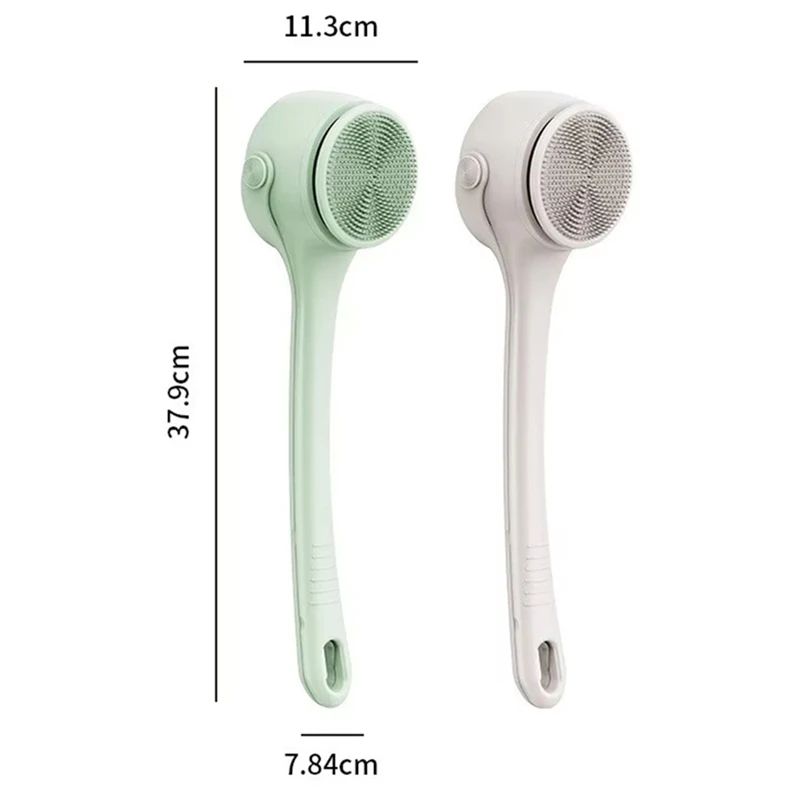 Electric Bath Brush with Dual Handles, Rotating Multi-Functional Waterproof Scrubber, Includes Scrub Cloth Accessories B-SPMI
