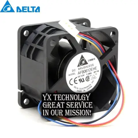 Delta 60*60*38mm 60mm AFB0612EHE 6038 4 wire DC 12V 1.68A supports PWM cooling fan