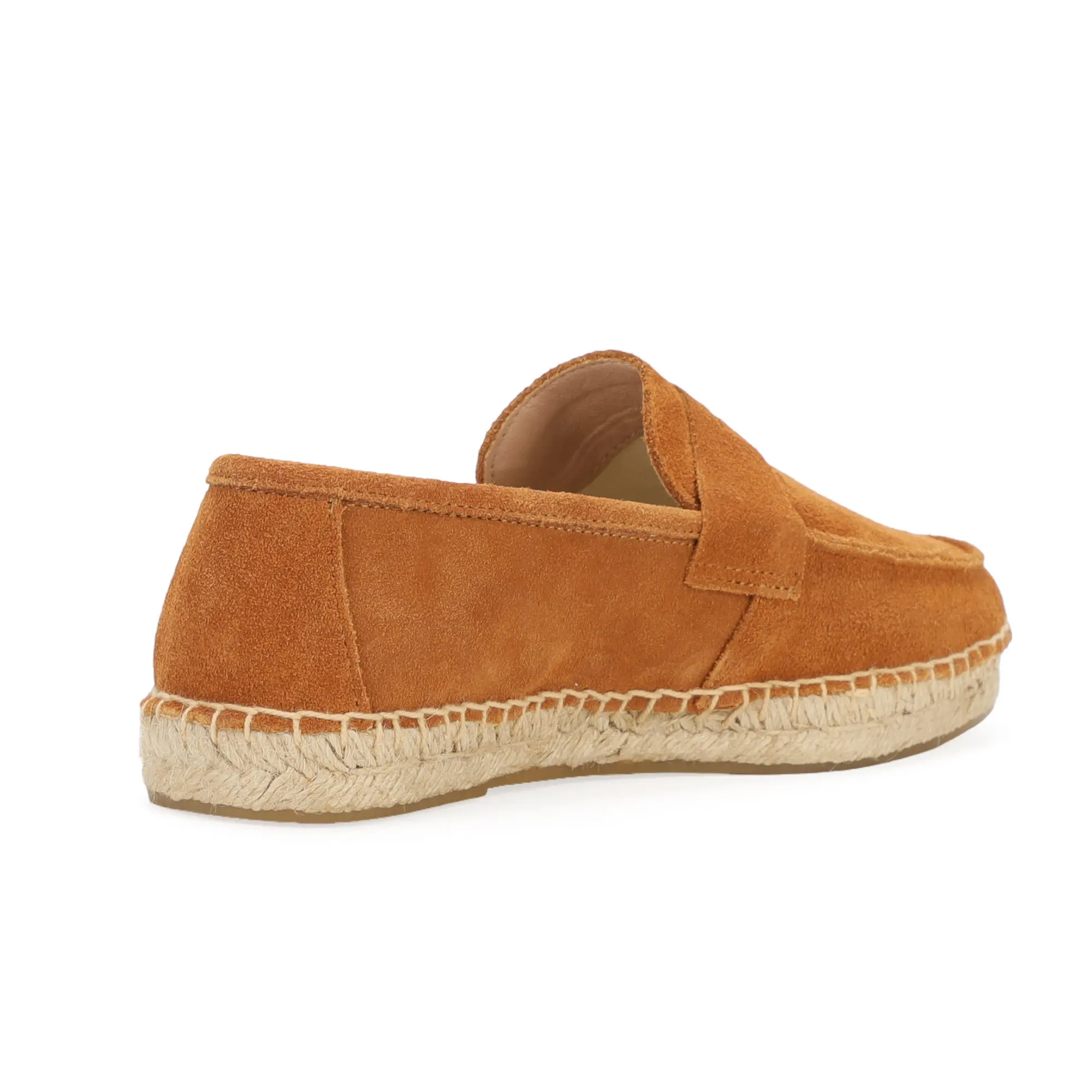 Espadrillas da uomo in iuta mocassini slip on scarpe casual in pelle scamosciata di mucca