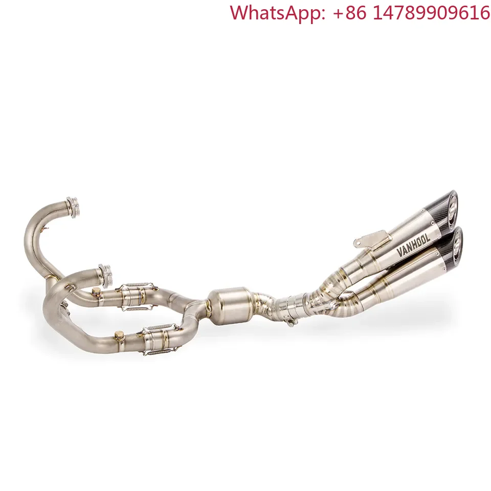Retro Bike Motorcycle High Performance Titanium Exhaust Muffler Complete System, Aftermarket Performance Escape System Parts