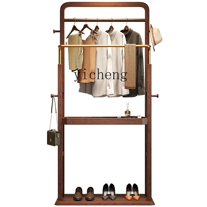 

XL Clothes Rack Floor Bedroom Simple Room Solid Wood Coat Rack Office Vertical