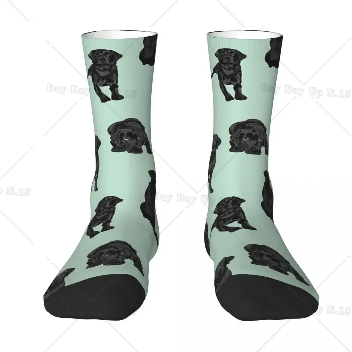 Black Labrador Retriever Dog Socks Harajuku High Quality Stockings All Season Long Socks Accessories for Man's Woman's