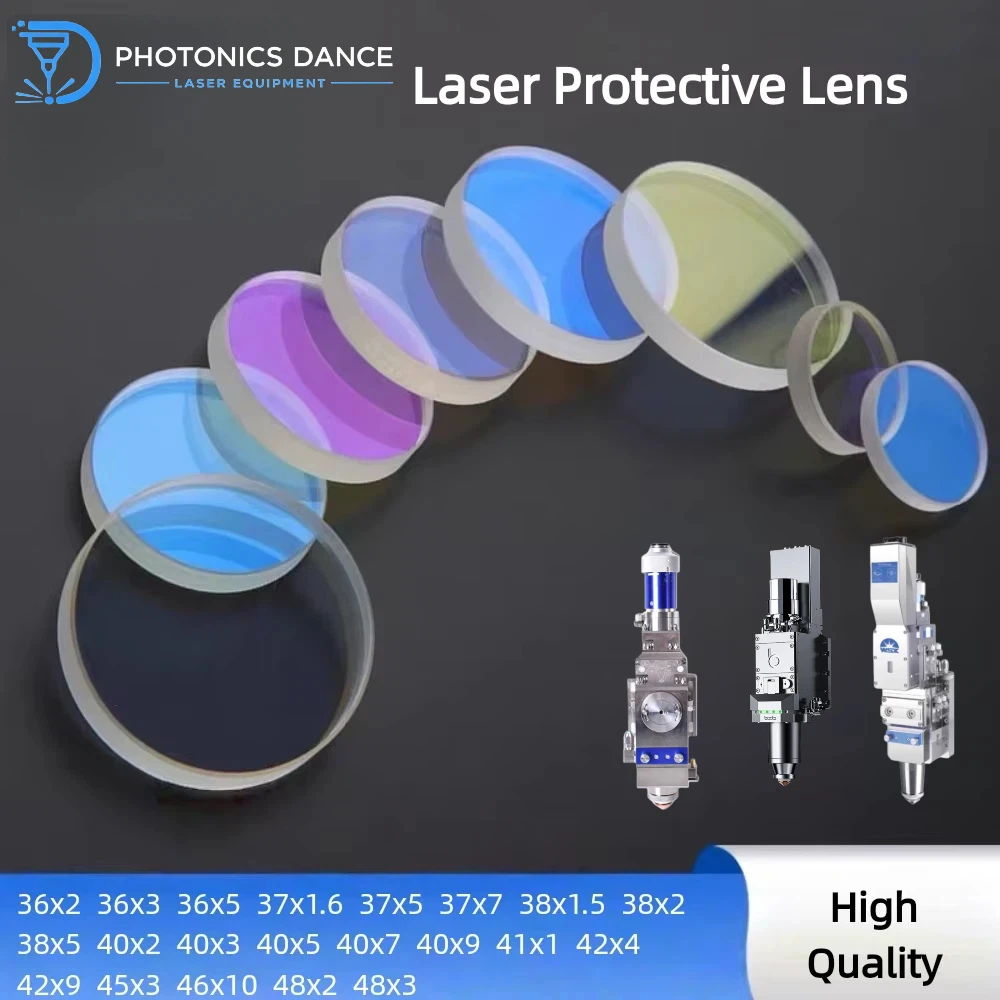 Fiber Optical Laser Protective Window Lens 36*2 37*7 48*2 1064nm Quartz Fused Silica for WSX Bodor Cutting/Welding Head Machine