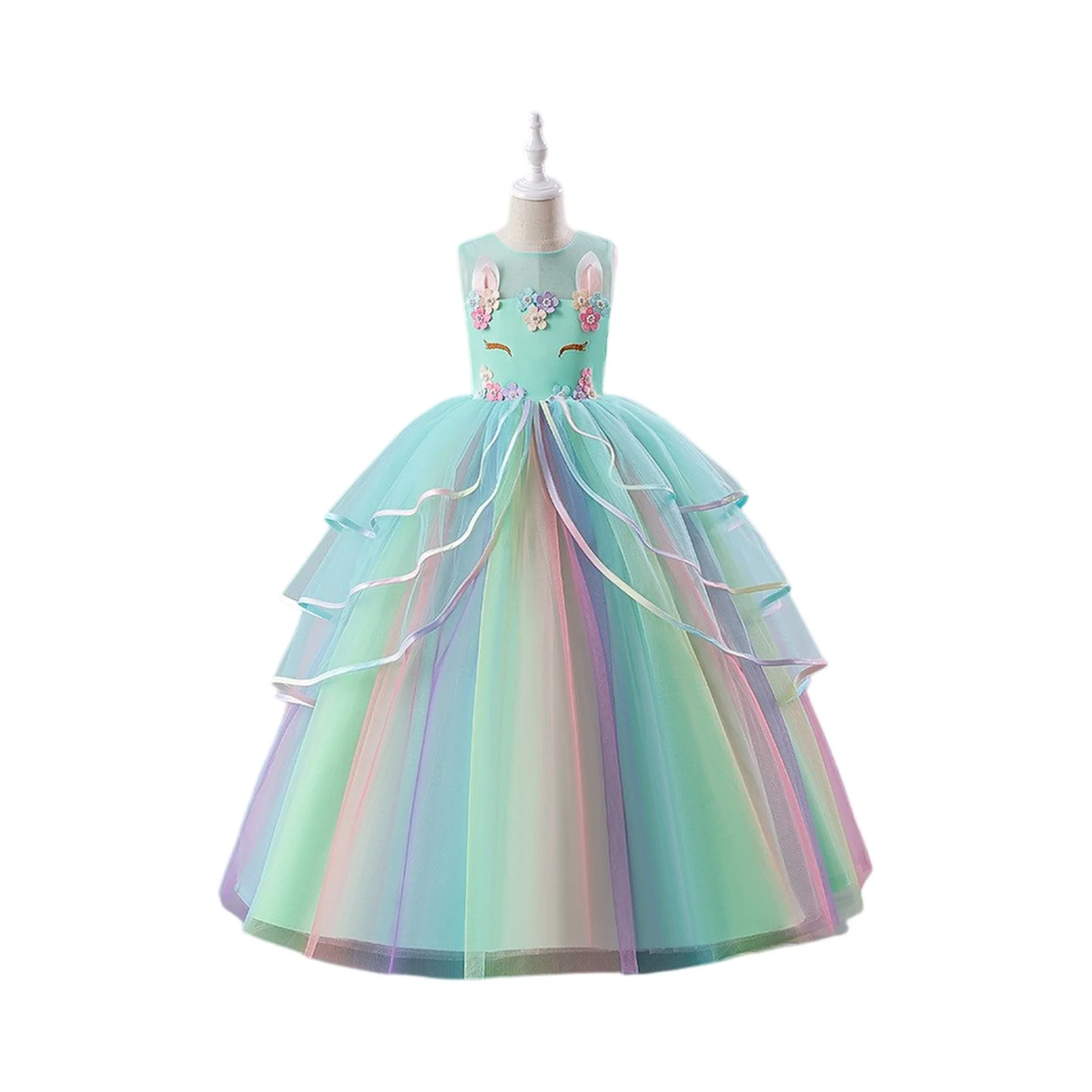 

2025 New Style Cute Party Dress Girl Flower Girls Wedding Party Dress Birthday Dress Colorful Dance Performance Cosplay Dress