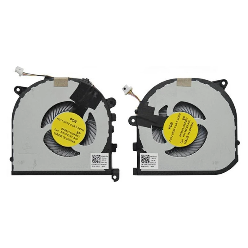 

CPU + GPU Cooling Fan For Dell XPS 15 9550 Precision 5510 CPU & GPU Twins Cooling Fans Easy Install