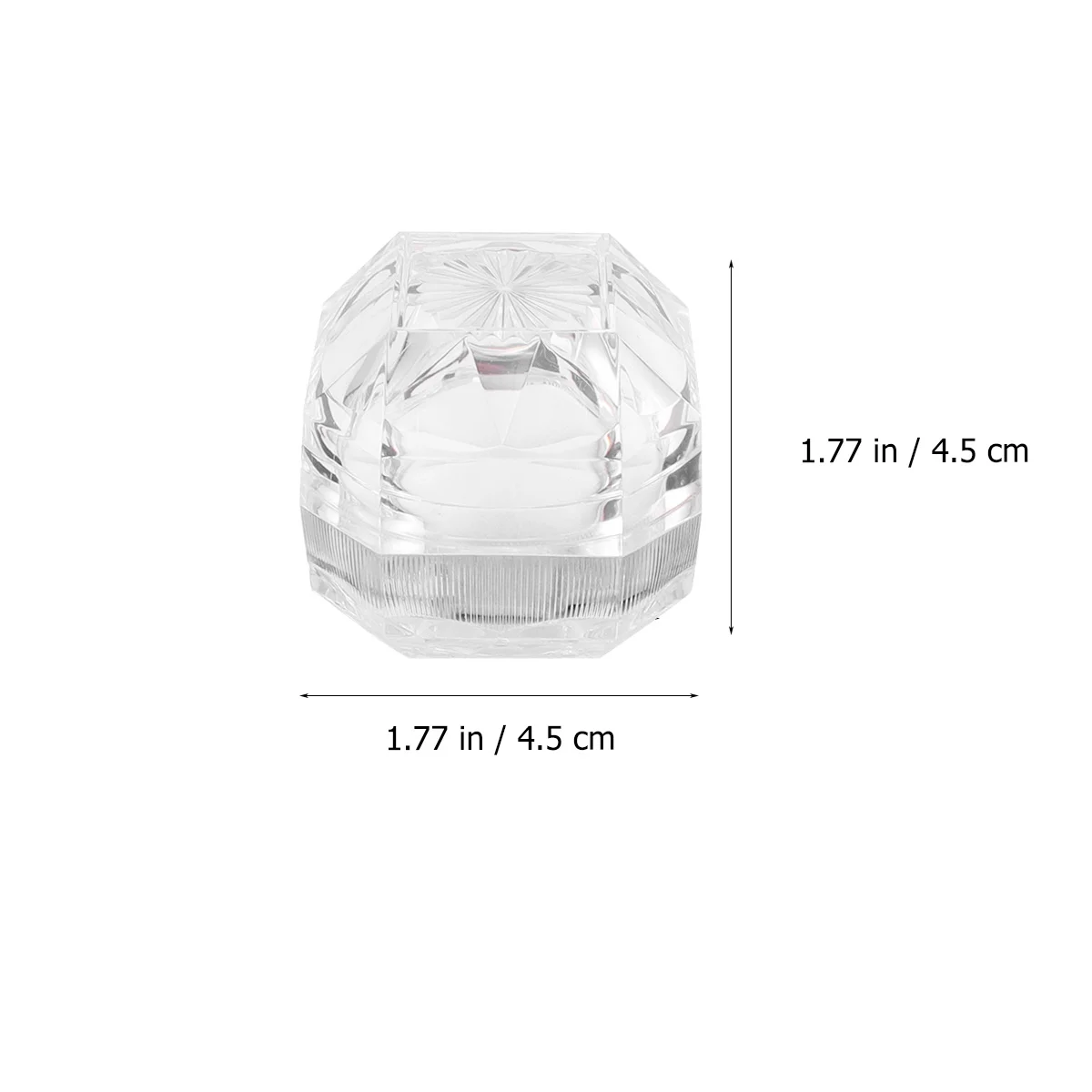 10Pcs Ring Box Transparent Jewelry Packaging Case Compact Organizer for Rings Earrings Display Mothers Day Valentine Gift