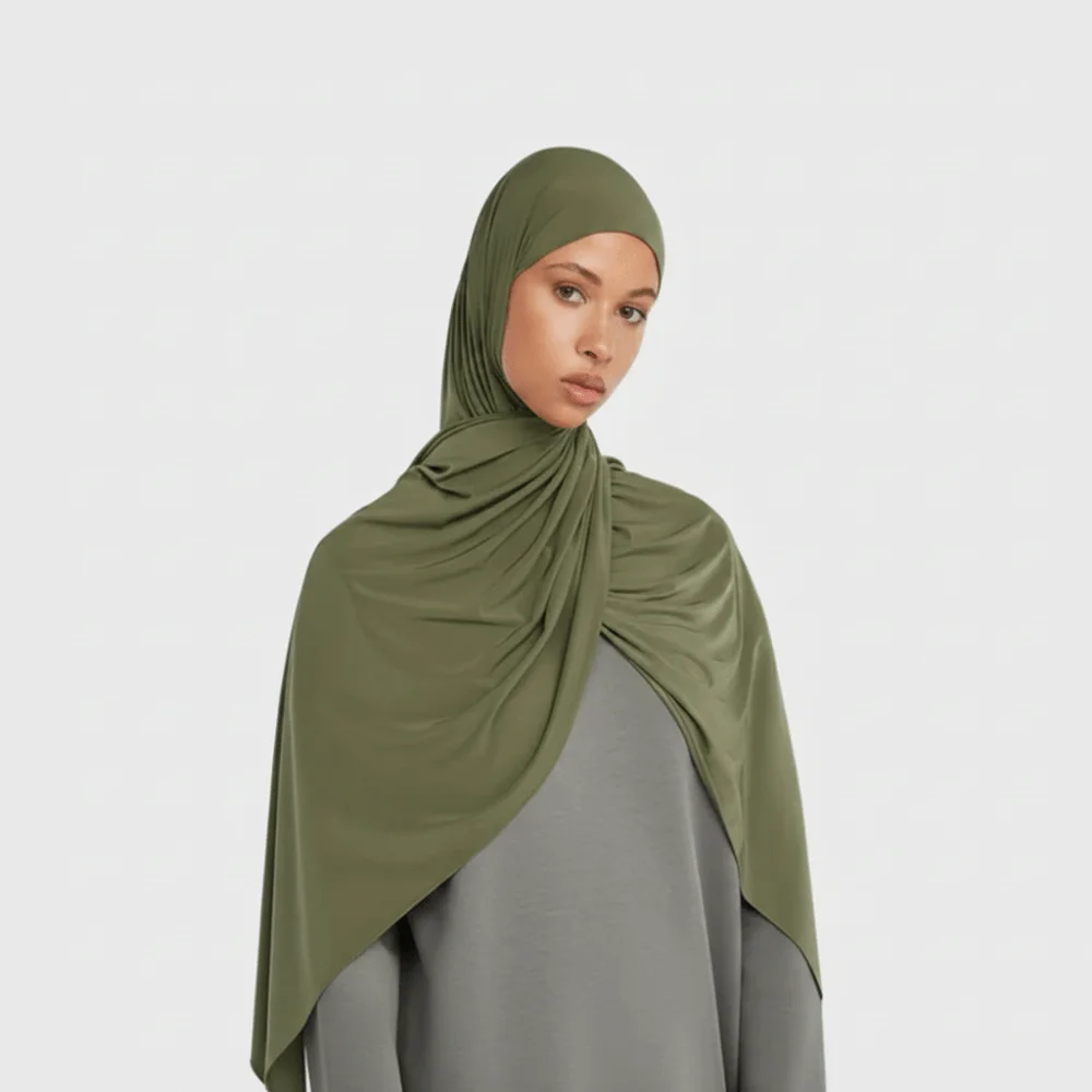 

Stretchable Soft Long Liquid Jersey Hijab Easy Wear Lightweight Premium Hijab Scarf Versatile Breathable Head Wrap Scarves