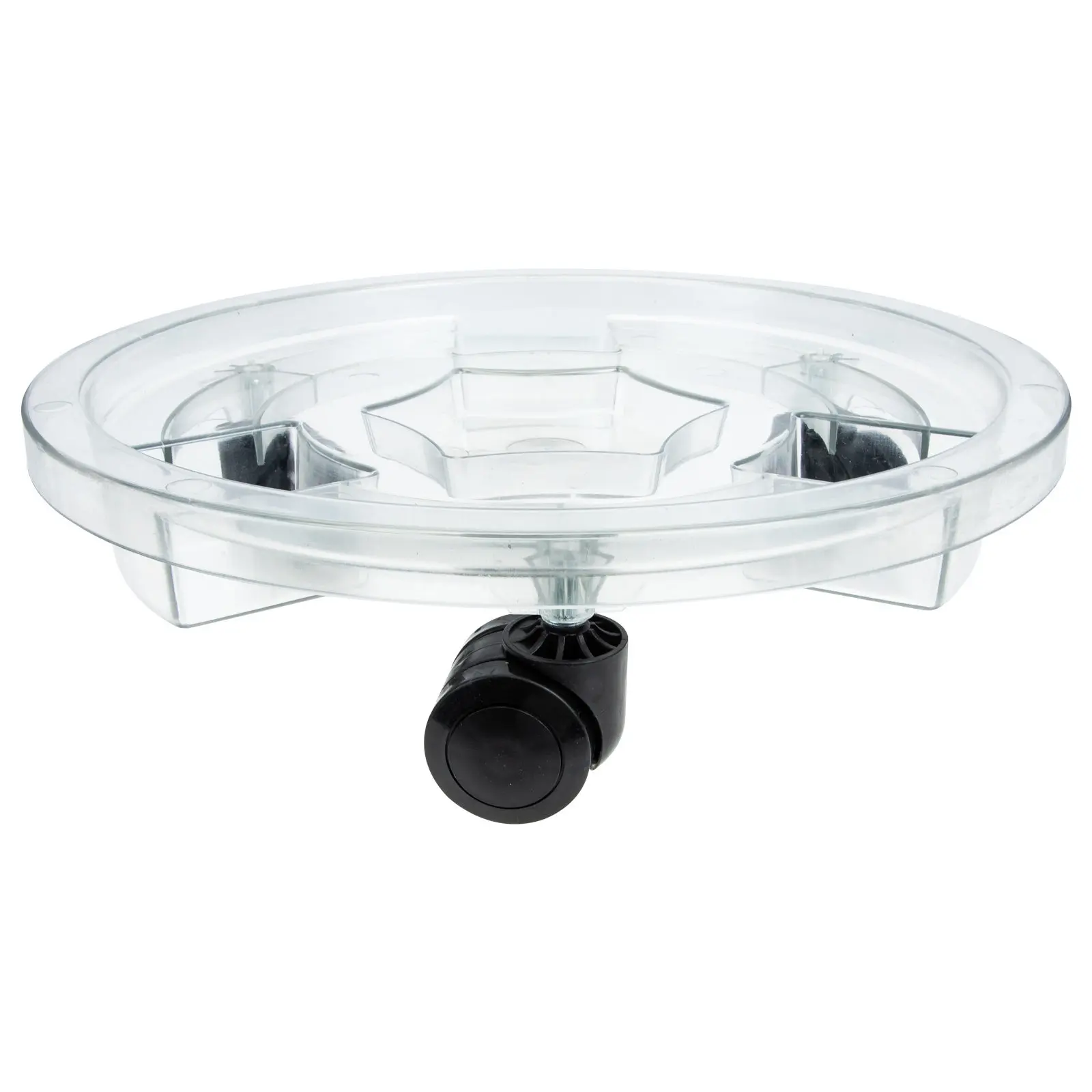Heavy Load Capacity Plastic Flowerpot Stand with Smooth Rolling Wheels Thickened Design Movable Plant Dolly for Home Patio