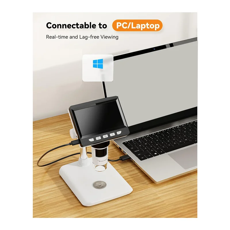 

Стильный 4,3-дюймовый цифровой микроскоп для взрослых с 8 регулируемыми светодиодными заполняющими лампами для ремонта телефона