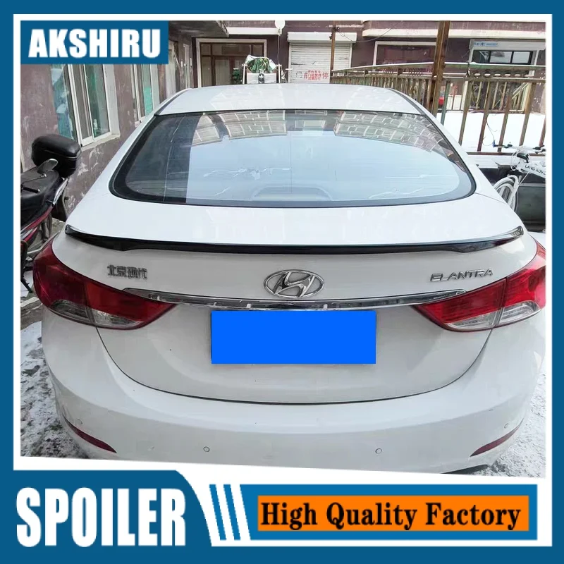 

Для Hyundai Elantra 2012 2013 2014 2015, АБС-пластик, неокрашенный цвет, задний багажник, багажник, крыло, спойлер на крышу, автомобильные аксессуары