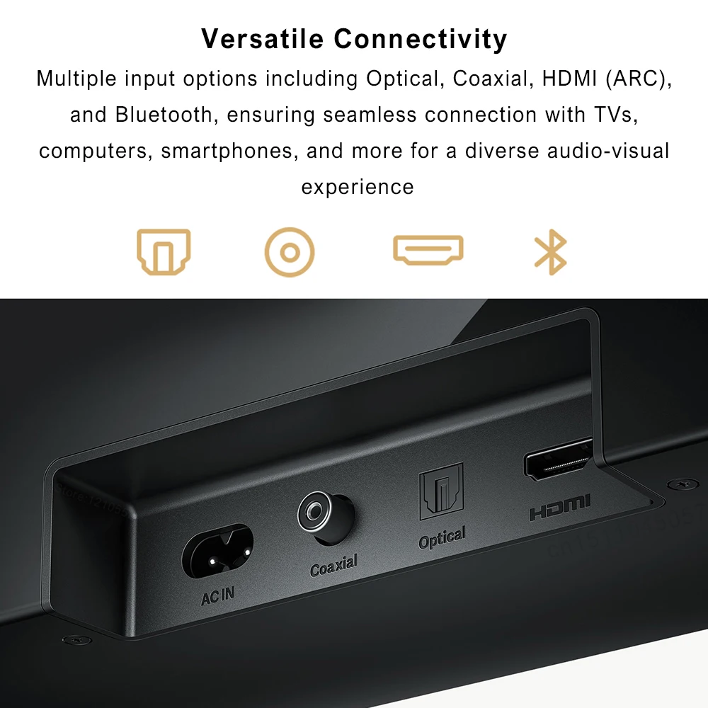 Xiaomi TV Soundbar 2.1 120W Power Home Theater Sound System 60W subwoofer Optical, Coaxial, HDMI (ARC), Bluetooth Connections