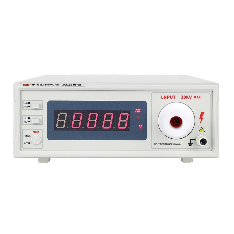 Rek RK149-30A AC DC High Voltage Digital Meter Voltage Range 1.000~30.000kV, Maximum Input Voltage 30KV Bench Voltmeter