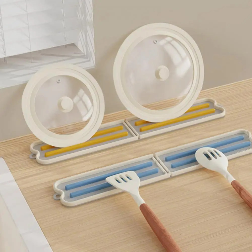 Desktop Kitchen Counter Organizer Rack, Multifunctional Heatproof Non‑Slip Holder for Pot Lids Sponges Cutting Boards