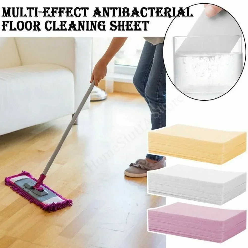 90pc Toilet Cleaner Sheet Mopping The Floor Toilet Clean Household Hygiene Toilet Deodorant Pink Green Mops Dirt Cleaning Tool