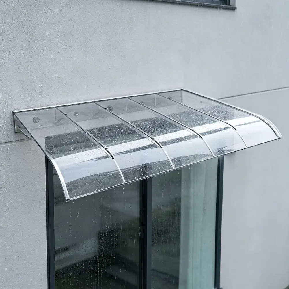 Easy Install Window Canopy Pet Exterior Window Awning Rain Shelter Cover Front Door Canopy for Outdoor Patio Sun Snow Protection