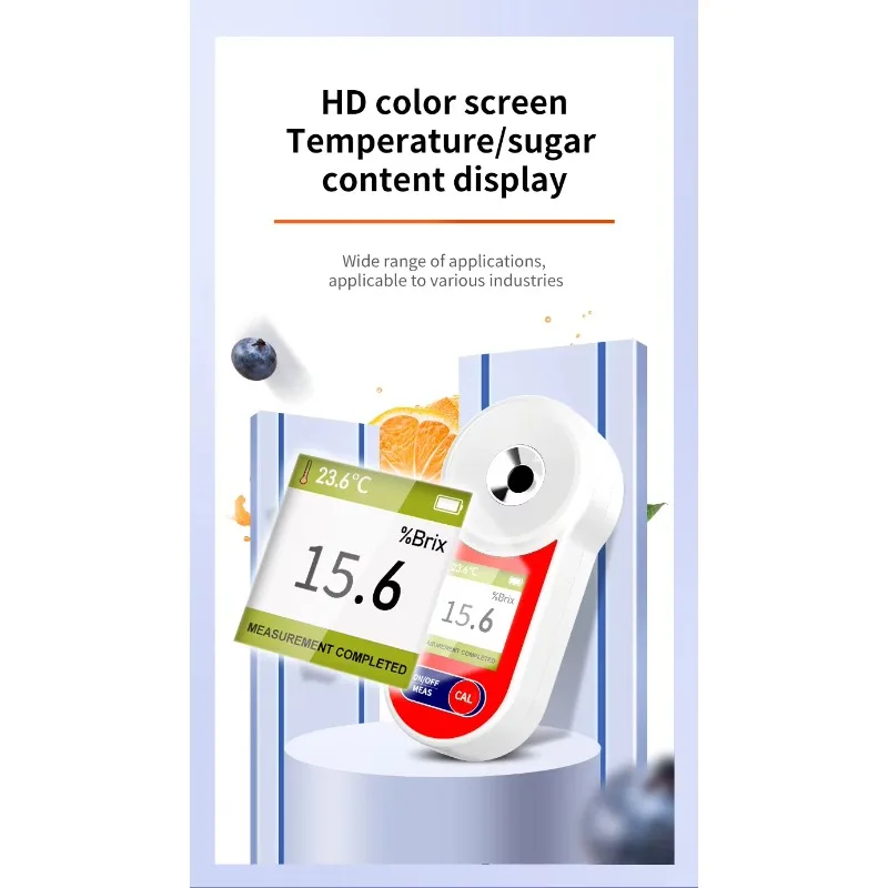 

TULX Digital Refractometer Portable Handheld Refractometer ATC Sugar Percent Tester 0-55% Brix Scale Range