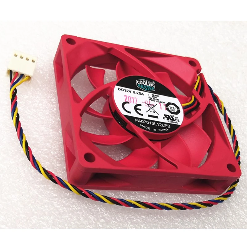 Cooler Master-Ventilador original da CPU AMD, 4PIN PWM 1000-3400RPM, DC 12V, 0.25A, 7015, 70x70x15mm, 70mm, FA07015L12LPB