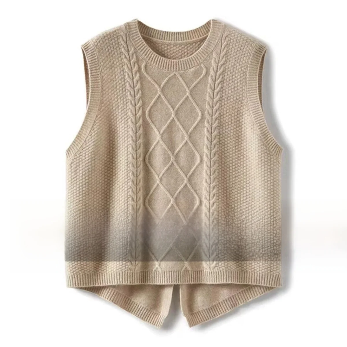 

00% Pure Camere, женский круглый жилет Ne, вязаный шерстяной свитер, осень-зима, новая верхняя одежда, удобная для поездок на работу