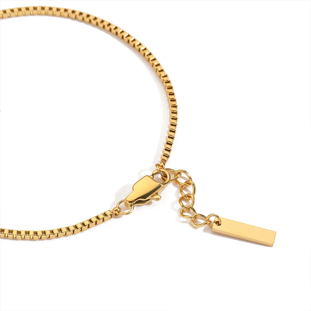 eManco Men\'s Personalized creative Fashion box chain Bracelet European and American punk Jewelry Wholesale  colorless direct