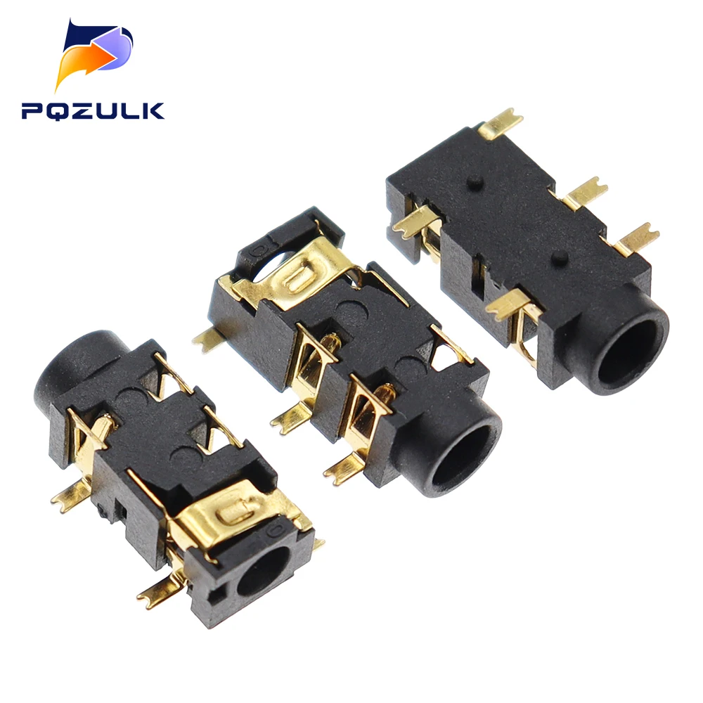 10PCS 3.5MM Headphone PJ-327A Gold-Plated Patch SMD Audio Earphones/Headphone Socket PJ327A