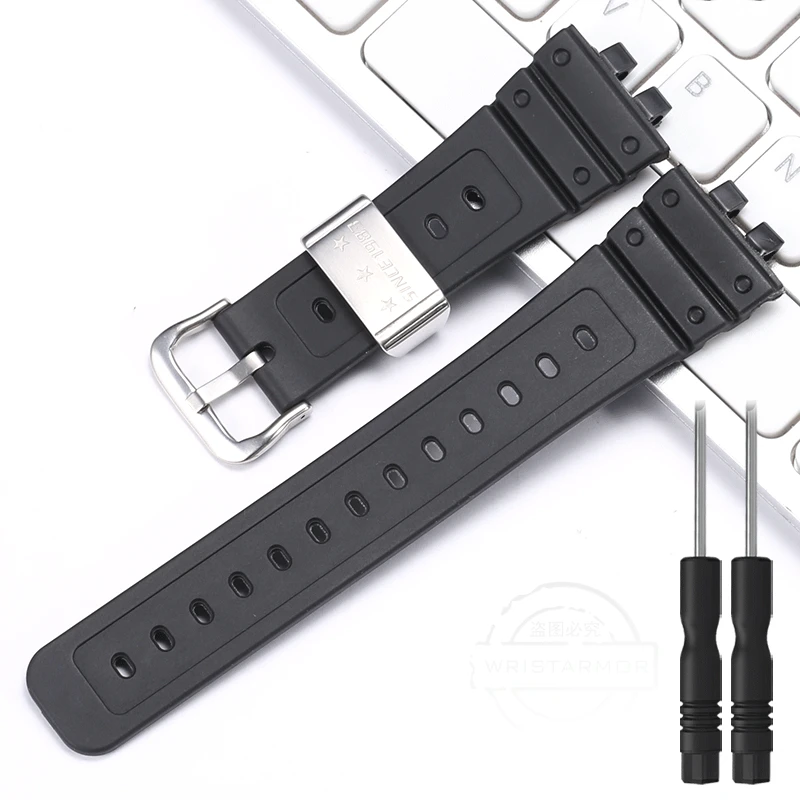 Resin Strap for Casio GMW-B5000 Stainless Steel Hoop Black Waterproof Replacement Bracelet Rubber Band Watch Accessories