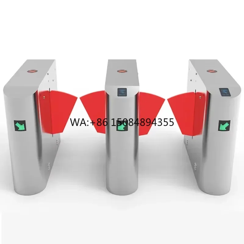 High-Speed Automatic Electronic Flap Barrier Swing Gate for Access Control in Schools Stadiums Building Sites Offices