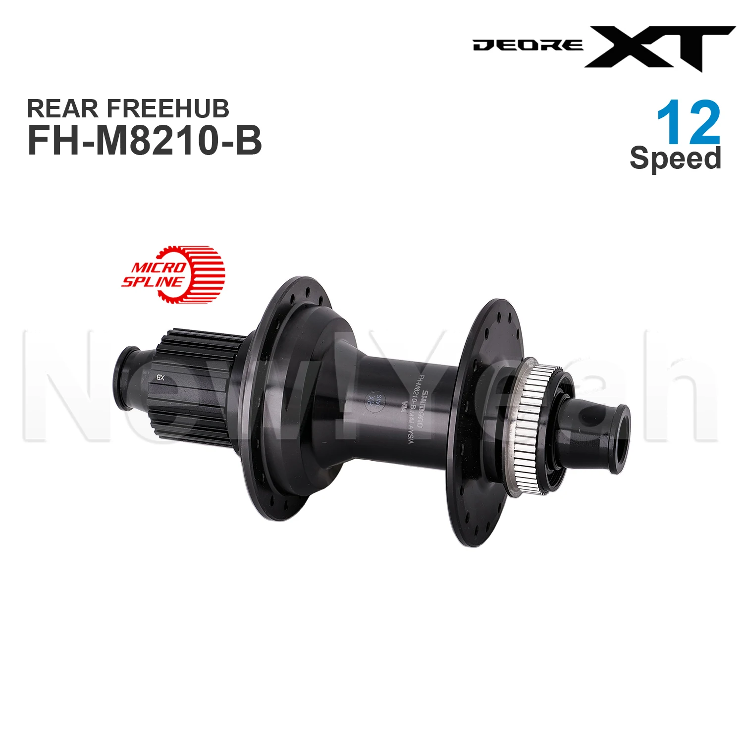 SHIMANO DEORE XT M8200 HUB Передняя ступица HB-M8210-B и задняя FREEHUB FH-M8210-B E-THRU Ось 12-скоростные оригинальные детали