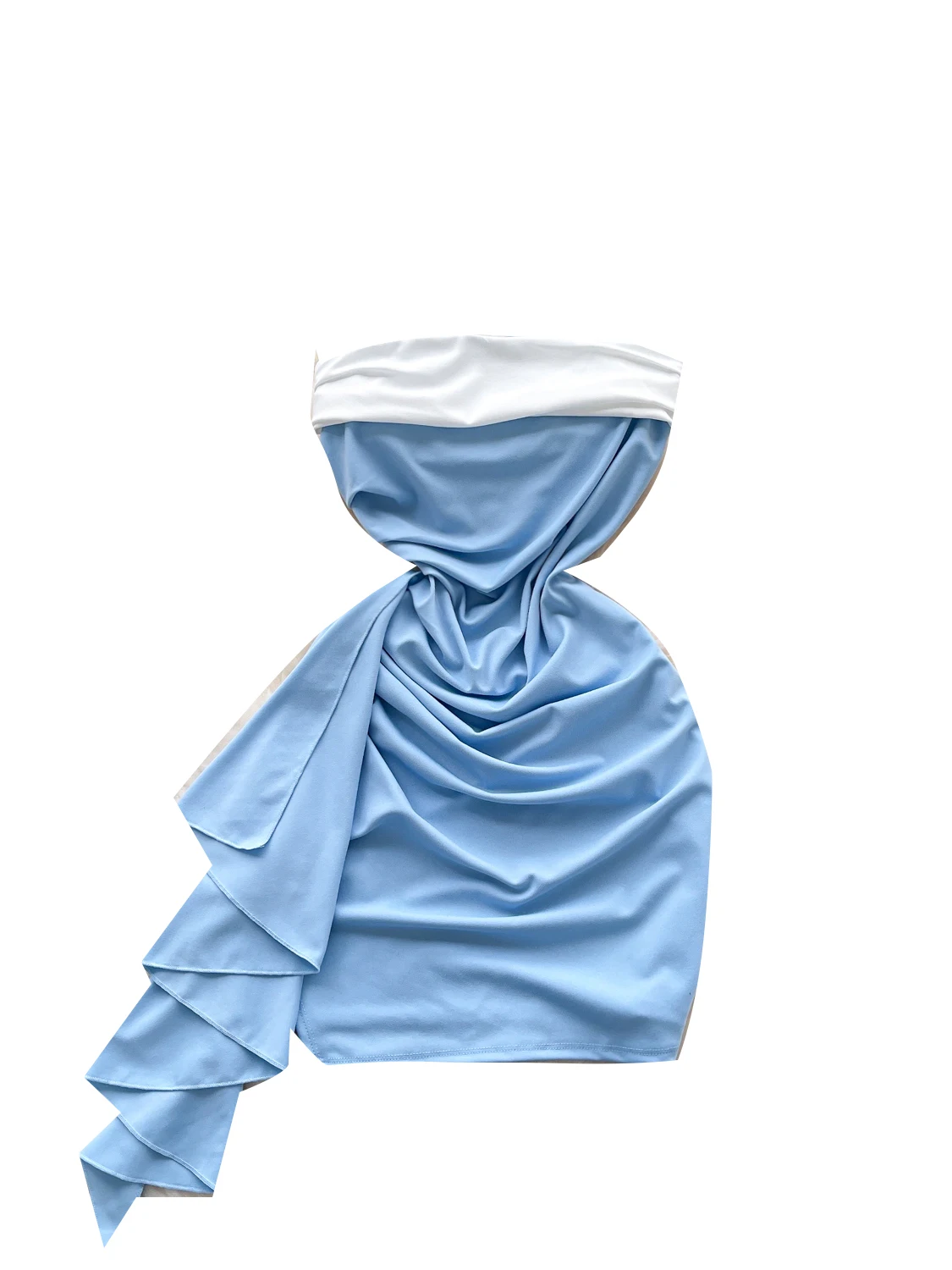 مثير حمالة اللون بلو عالية الخصر التفاف الجسم تنورة للنساء الصيف رغبة نقية Faionable جرس Sve الحضرية تخفيف الدكتور