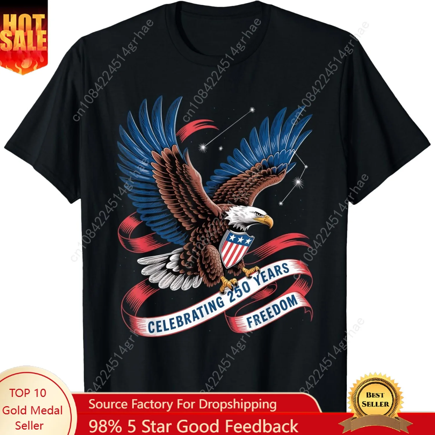 

250 Years America Anniversary USA 250th Birthday Apparel T-Shirt