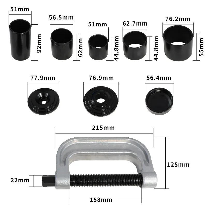 10Pcs Ball Joint Separator Puller Kit C-Shape Remover for Steering Tie Rod Lower Arm Ball Joint Removal view 3