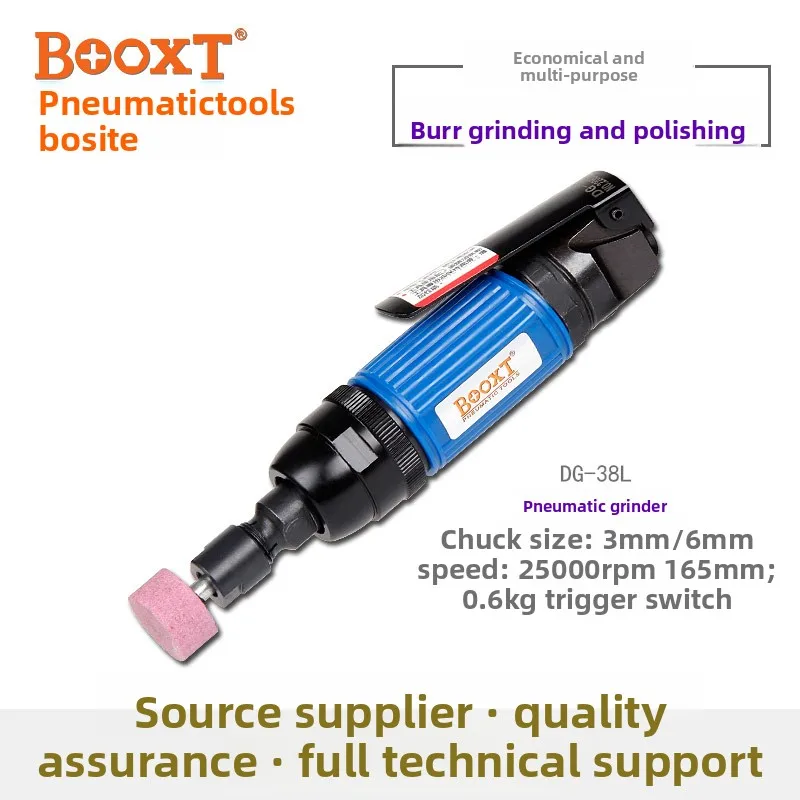 Booxt Small Pneumatic Grinding Machine Taiwan Pneumatic Engraving Grinder Powerful Pneumatic Straight Grinder Imported Industrial-Grade Durable Dg-38S