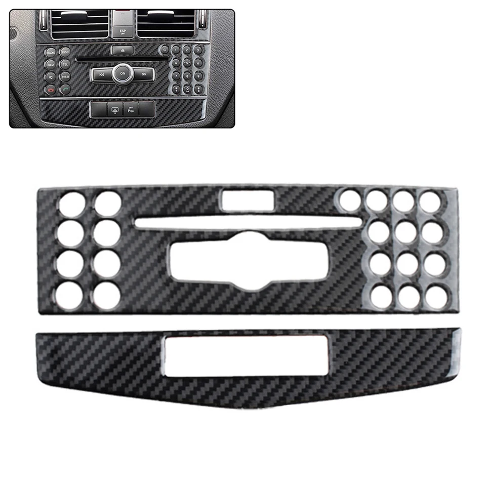 Panneau Décoratif ABS Chromé Console Centrale Mercedes Classe C W204 2010-2014 - Accessoire Intérieur
