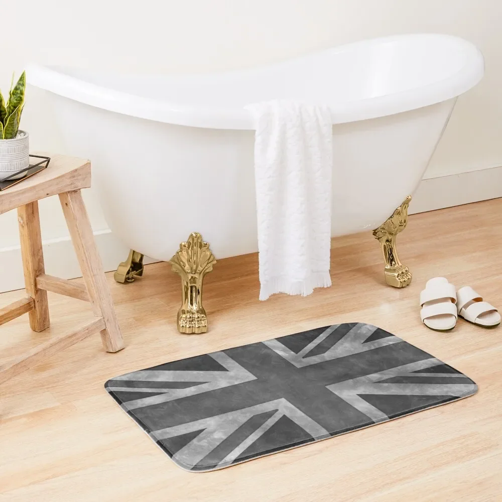

Greyscale Distressed Union Jack Bath Mat Bathroom Rugs Sleeping Room Rugs Carpet For Home Entrance Mat