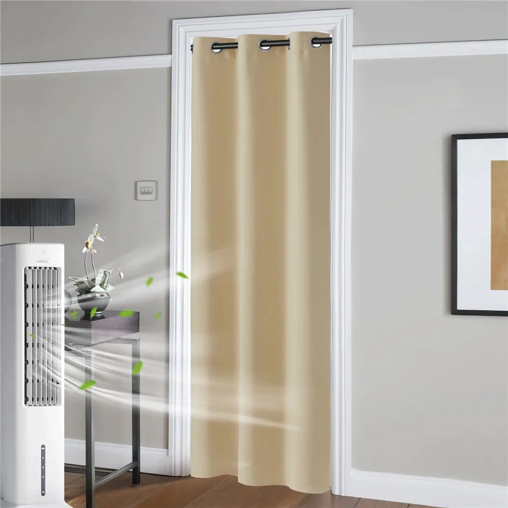 

Blackout Doorway Curtains for Closet Privacy Door Curtain Thermal Insulated Room Divider Temporary Door for Kitchen Storage Room