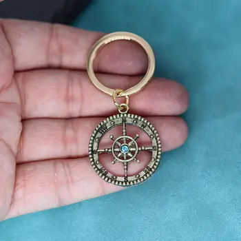 男女通用脈輪鑰匙圈 維京航海指南針錨圓形吊墜 斯拉夫鑰匙鏈 水手紀念品 生日飾品 8 最佳銷售 錨形鑰匙扣 - №2