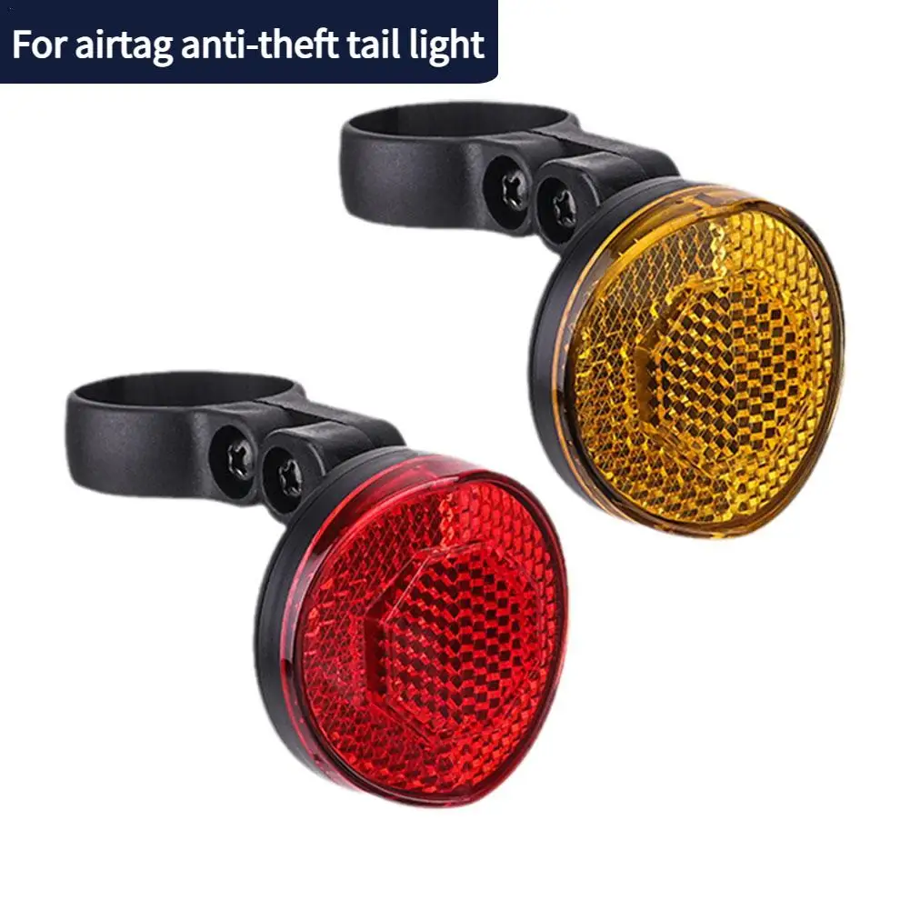 1PC For Air Tag Bike Reflective Tail Light Bicycle Rack For AirTag Tail Safety Warning Lamp Bike Rear Reflector Hidden Mount