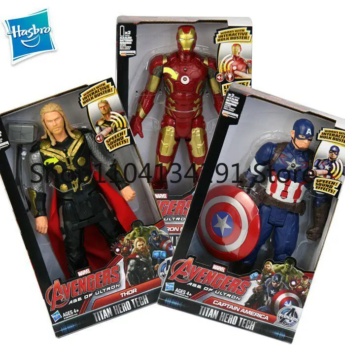 

Original Hasbro Marvel Avengers Thor, Iron Man, and Captain America Electric Sound Action Figures, Toys, and Models
