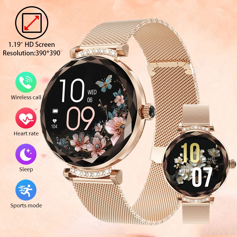 

LIGE Health Smart Watch Women AMOLED HD Screen Fitness Tracker Bluetooth Call Music Luxury Smartwatch 2024 For Android IOS Phone