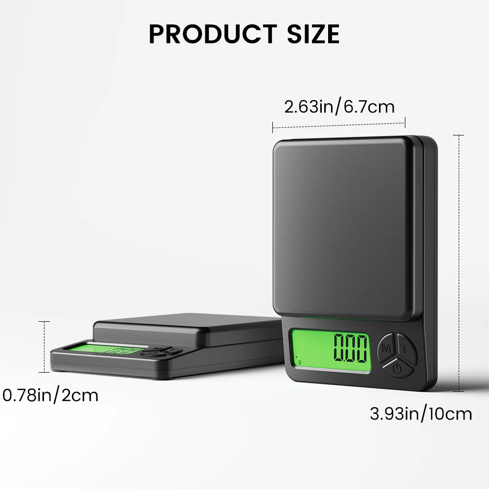 Fodwet-High-Precision Portable Pocket Scale-500G/0.01G- Suitable for Weighing and Measuring Gold, Silver, Copper, Diamonds, and Precious Metals, Household Kitchen Food Weighing, Industrial Light-Weight Items (the Scale Cover Can Be Used as a Weighing Tray)