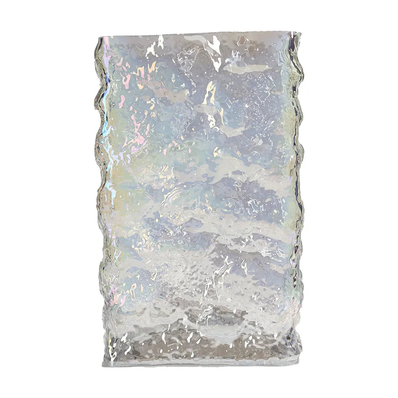 Modern simple living room dining table Internet celebrity frozen glacier vase flower arrangement